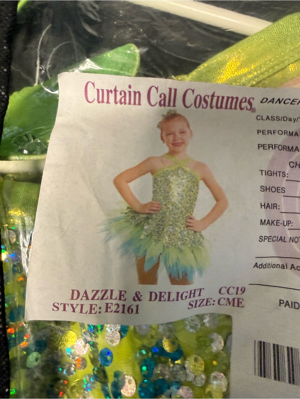 Dazzle & Delight Lime Green Dance Costume